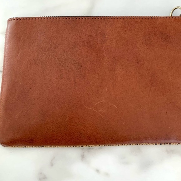 MADEWELL Leather & Dotted calf fur clutch/ wallet - Picture 6 of 8